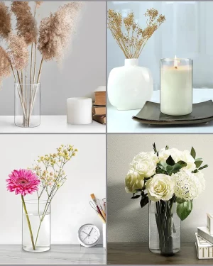 6 шт. в упаковке, 6 дюймов, прозрачные стеклянные вазы