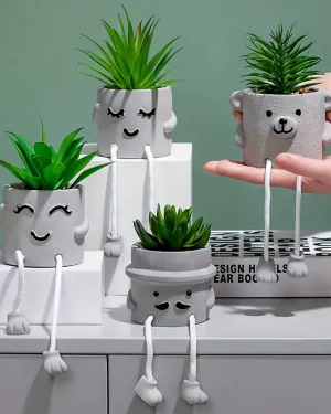 Plantes vertes succulentes artificielles